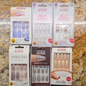 KISS Glamorous Fantasy Nail Collection - Pink, White, Gold